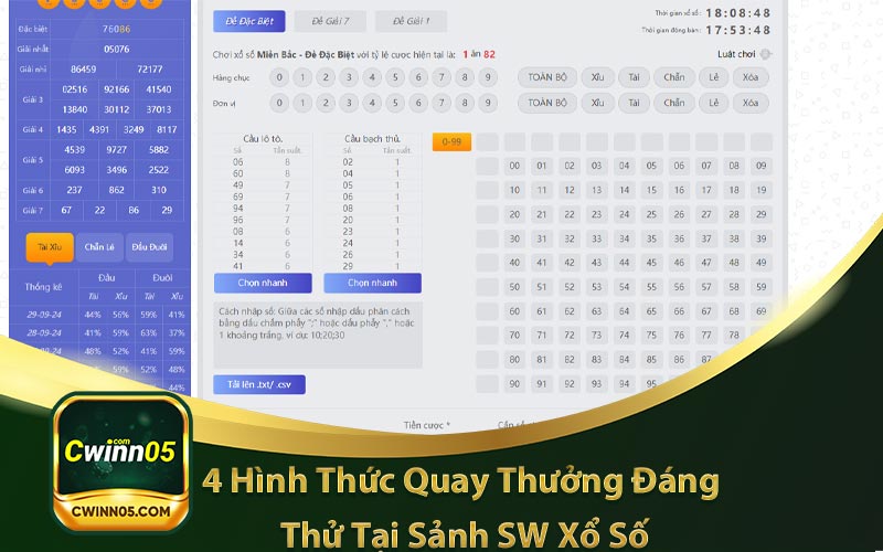 4 hình thức quay thưởng đáng thử tại sảnh SW xổ số