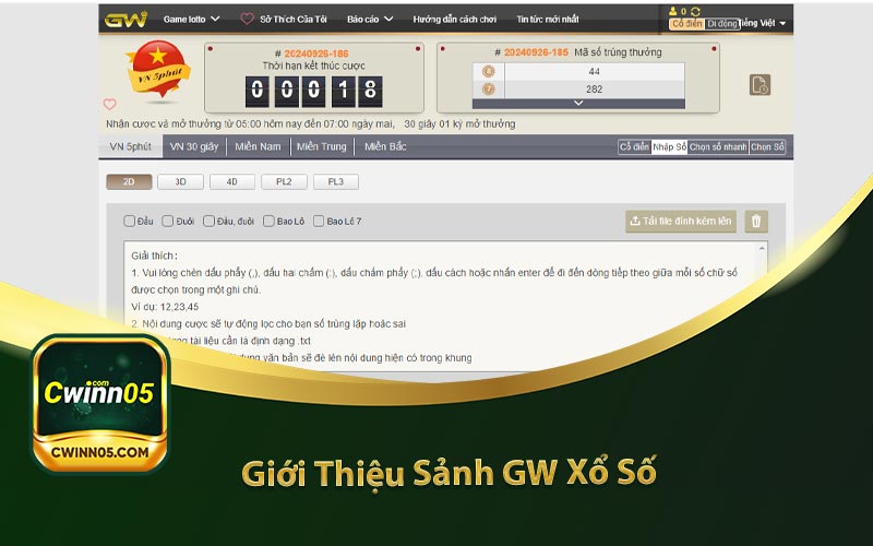 hình ảnh Giới thiệu sảnh GW xổ số