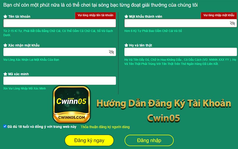 hình ảnh mang tính chất Hướng Dẫn Đăng Ký Tài Khoản Cwin05