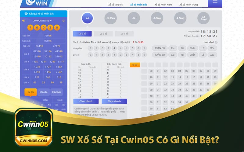 SW xổ số tại Cwin05 có gì nổi bật?
